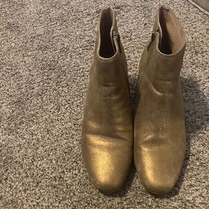 Gold leather Madewell boots in size 6.